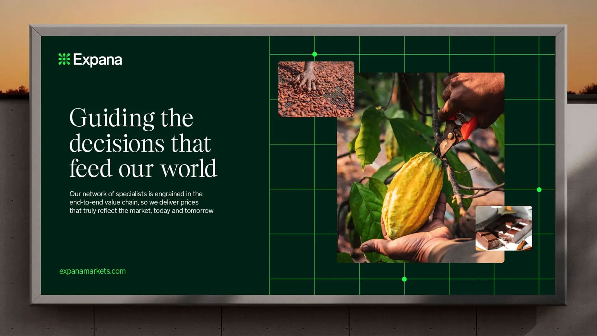 Case Study: Mockup of billboard with brand identity.